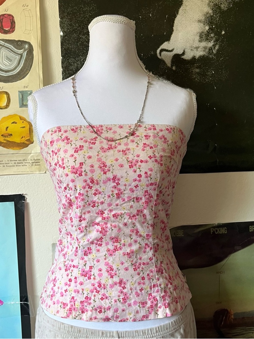 🌺 Strapless Floral Corset Tube Top 🌺